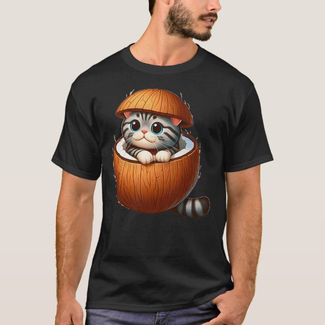 Cat in Coconut Costume T-Shirt (Front)