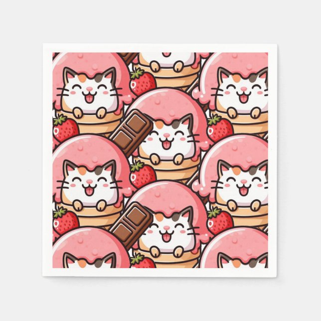 Cat in Cone   Napkins (Front)