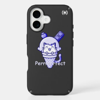 Cat in Cone Perfect Blue  iPhone 16 Case
