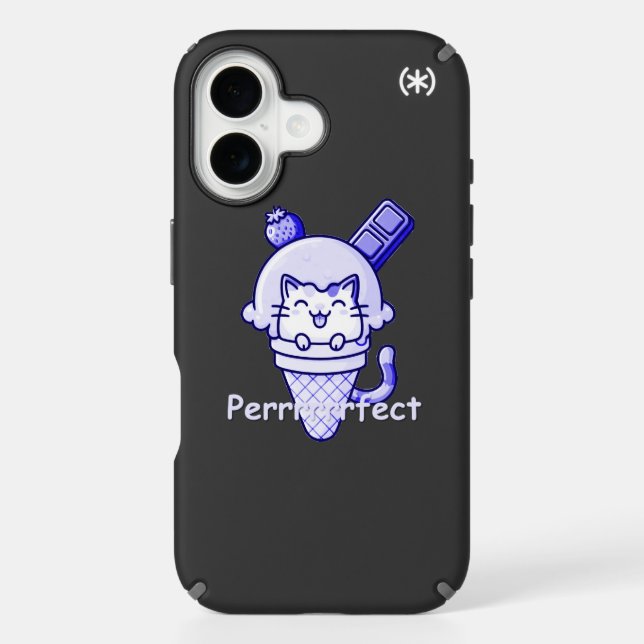 Cat in Cone Perfect Blue  Speck iPhone Case (Front)