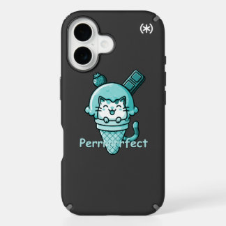 Cat in Cone Perfect Teal  iPhone 16 Case