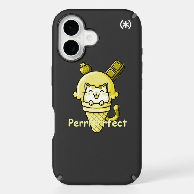 Cat in Cone Perfect Yellow  Speck iPhone Case (Front)