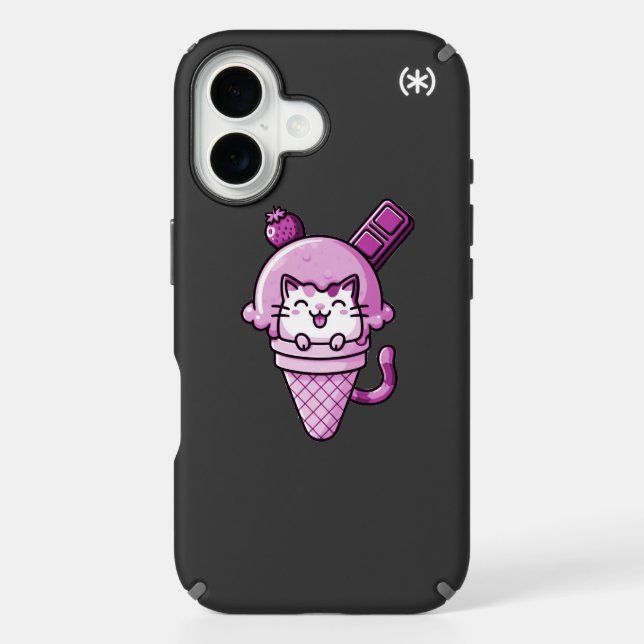 Cat in Cone Pink  Speck iPhone Case (Front)