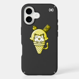Cat in Cone Yellow  iPhone 16 Case