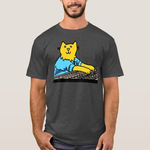 Cat in Control Making Music T_Shirt