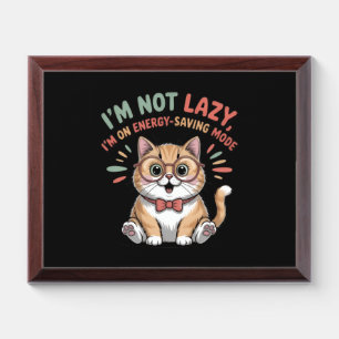Cat in Energy Saving Mode Award Plaque