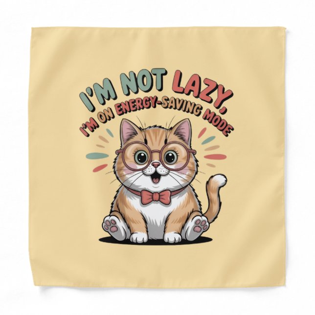 Cat in Energy Saving Mode Bandana (Front)