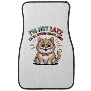 Cat in Energy Saving Mode Car Floor Mat
