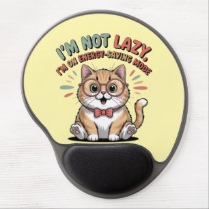 Cat in Energy Saving Mode Gel Mouse Pad
