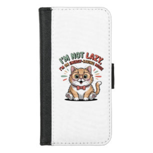 Cat in Energy Saving Mode iPhone 8/7 Wallet Case