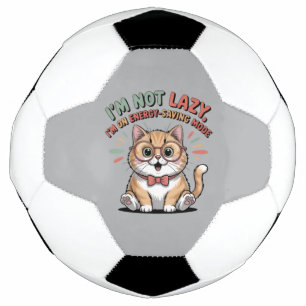 Cat in Energy Saving Mode Soccer Ball