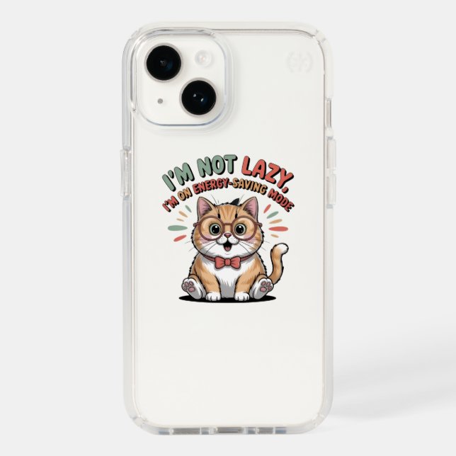 Cat in Energy Saving Mode Speck iPhone Case (Front)