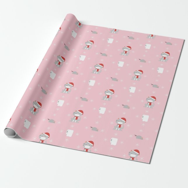 Cat in Face Mask and Toilet Paper Christmas 2020 (Unrolled)