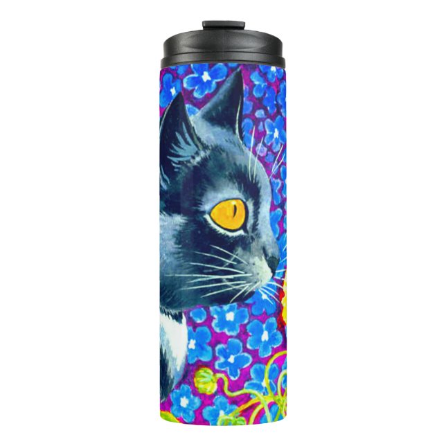 Cat in Flowers Thermal Tumbler (Front)