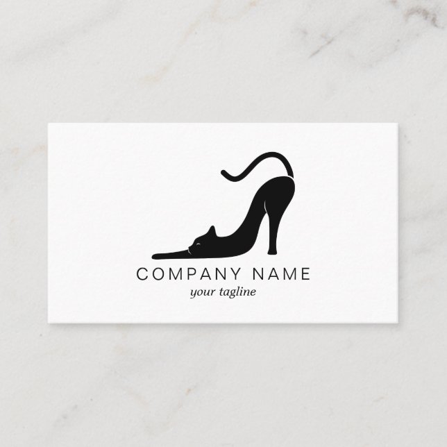 Cat in form of high heals business card (Front)