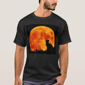 Cat in full orange Moon T-Shirt