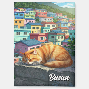 Cat in Gamcheon Cultural Village Busan Travel Magnet