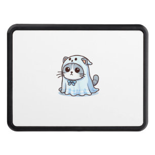 Cat in Ghost Costume for Halloween _1 Hitch Cover