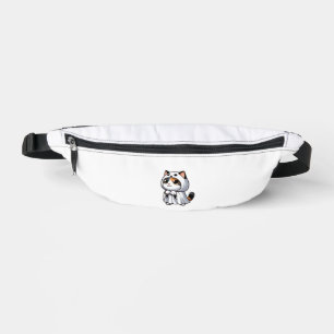 Cat in Ghost Costume for Halloween Fanny Pack