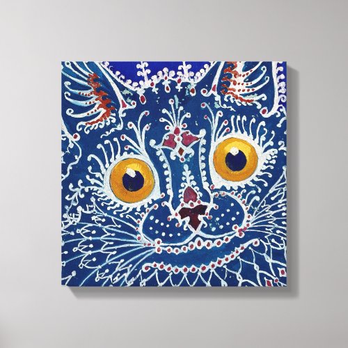 Cat in Gothic Style by Louis Wain Canvas Print