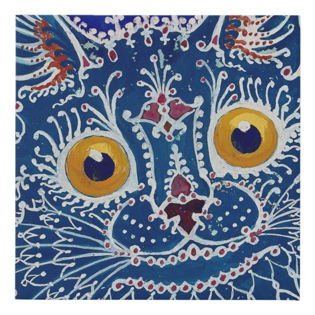 “Cat in Gothic Style” by Louis Wain Faux Canvas Print (Front)