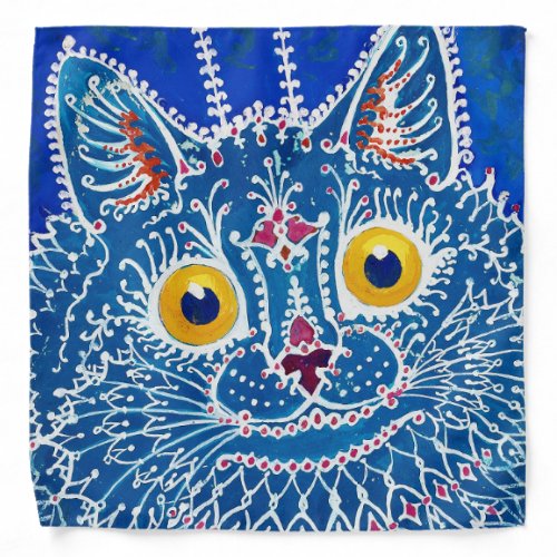 Cat in Gothic Style Louis Wain Bandana