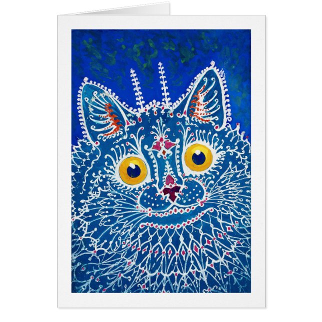 Cat in Gothic Style, Louis Wain Cards (Front)