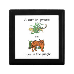 Cat in Grass is a Tiger in the Jungle Gift Box