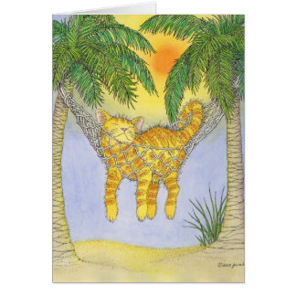 CAT in hammock Cards