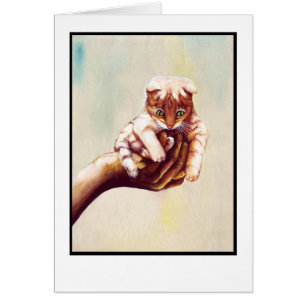 CAT IN HAND CARDS