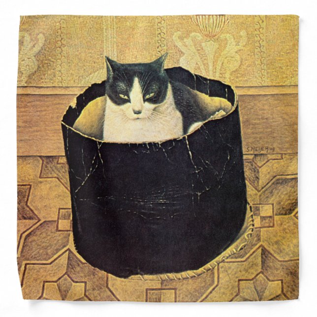 Cat in Hatbox, Solomon Meijer Bandana (Front)