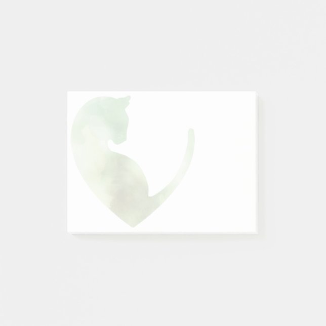 Cat in Heart - Green Notes (Front)