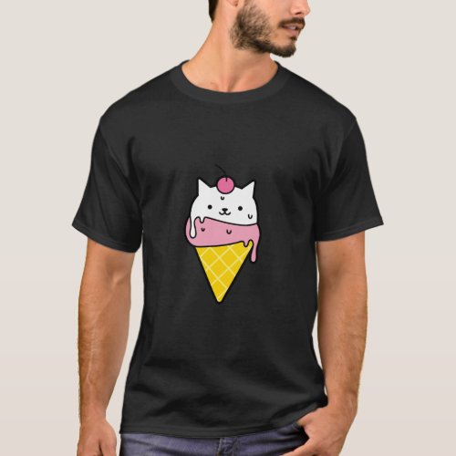Cat In Ice_cream T_Shirt