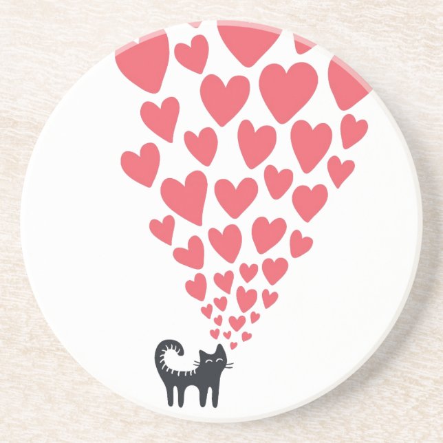 Cat in Love Coaster (Front)