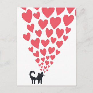 Cat in Love Postcard
