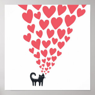 Cat in Love Poster