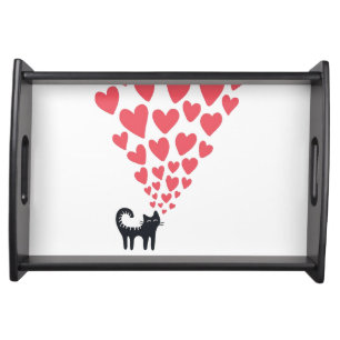 Cat in Love Serving Tray
