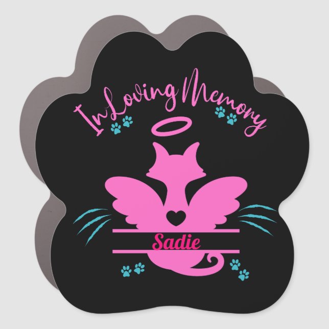 Cat In Loving Memory Car Magnet (Front)