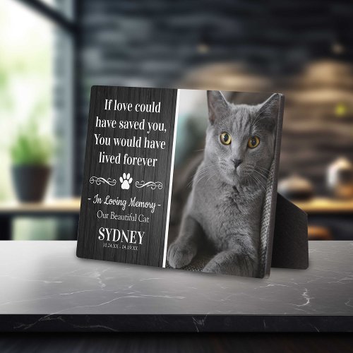 Cat In Loving Memory Photo Rustic Memorial