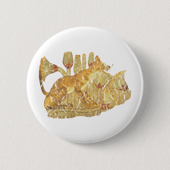 cat in marsh button (Front)