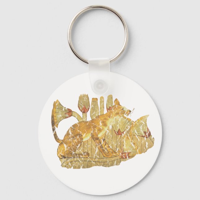 cat in marsh keychain (Front)
