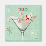 Cat in Martini Glass Magnet
