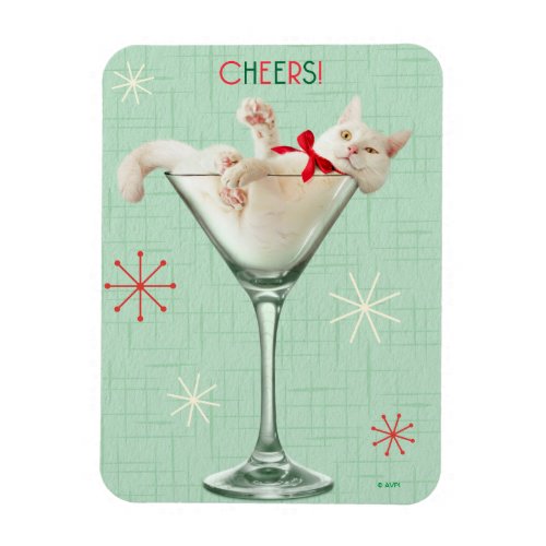 Cat in Martini Glass Magnet