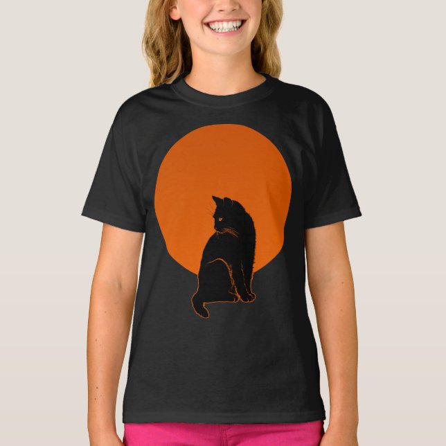 CAT IN MOONLIGHT T-Shirt (Front)