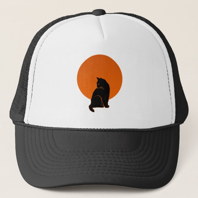 CAT IN MOONLIGHT TRUCKER HAT (Front)