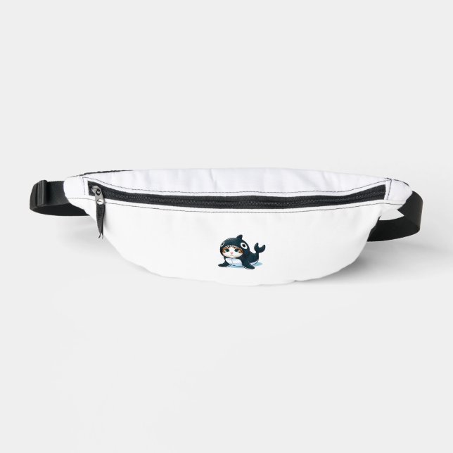 Cat in Orca Costume  Fanny Pack (Front)