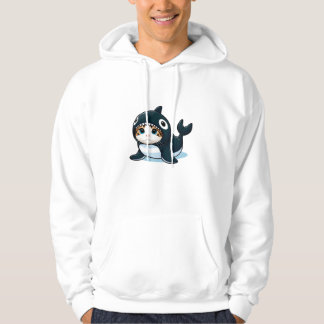 Cat in Orca Costume Hoodie