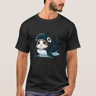 Cat in Orca Costume Men Women Kids  T-Shirt