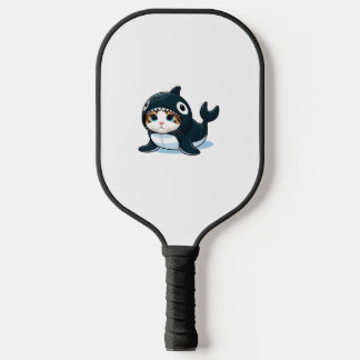 Cat in Orca Costume Pickleball Paddle