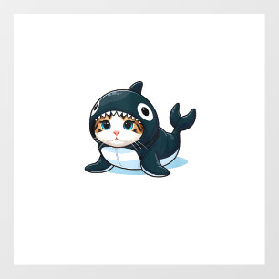 Cat in Orca Costume Tank Top Floor Decals